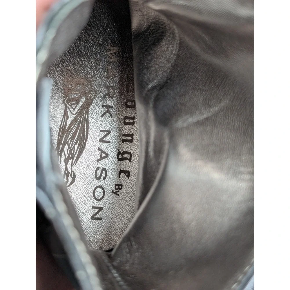 Mark Nason Lounge U Rock 71810 Men's Cross Leather Boots‎ Size 7 Gray